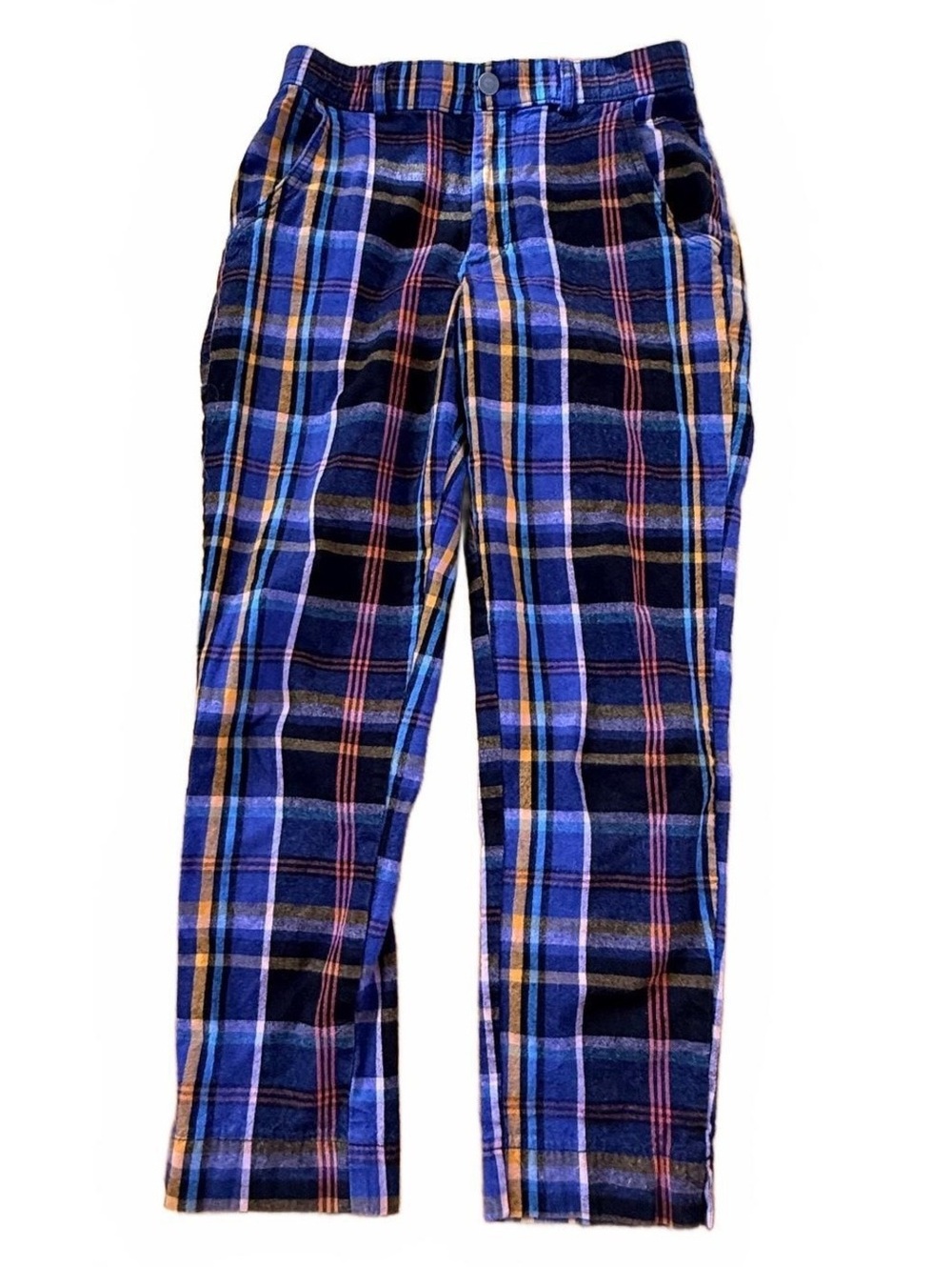 Hollister Ultra High-Rise Plaid Pants in Blue pink orange  size Small